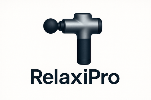 Logo premium de RelaxiPro con massage gun